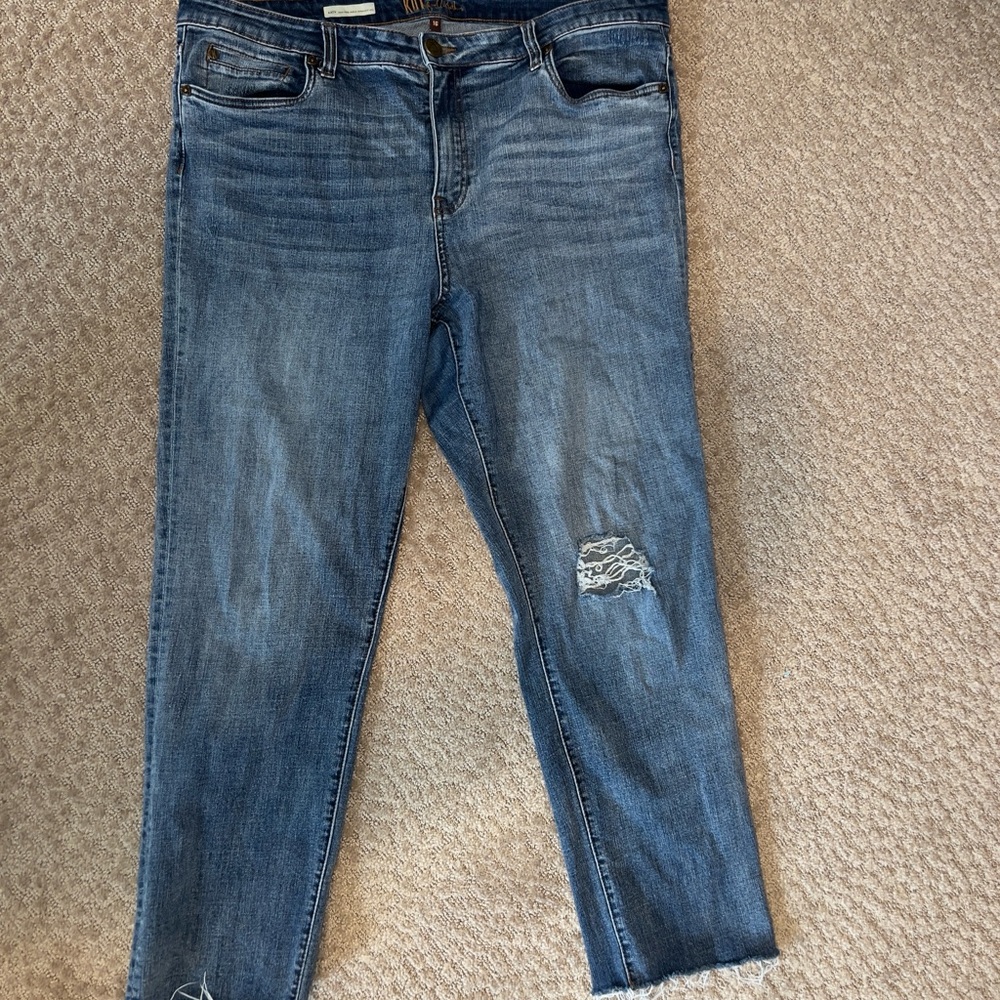 Kut from the Kloth Blue Ankle Cropped Jeans